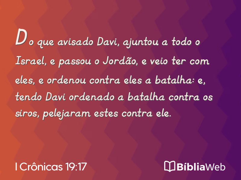 I Crônicas 19:17 em imagem para compartilhar