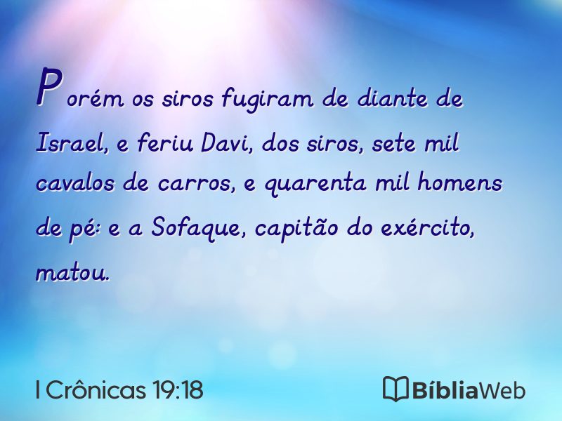 I Crônicas 19:18 em imagem para compartilhar