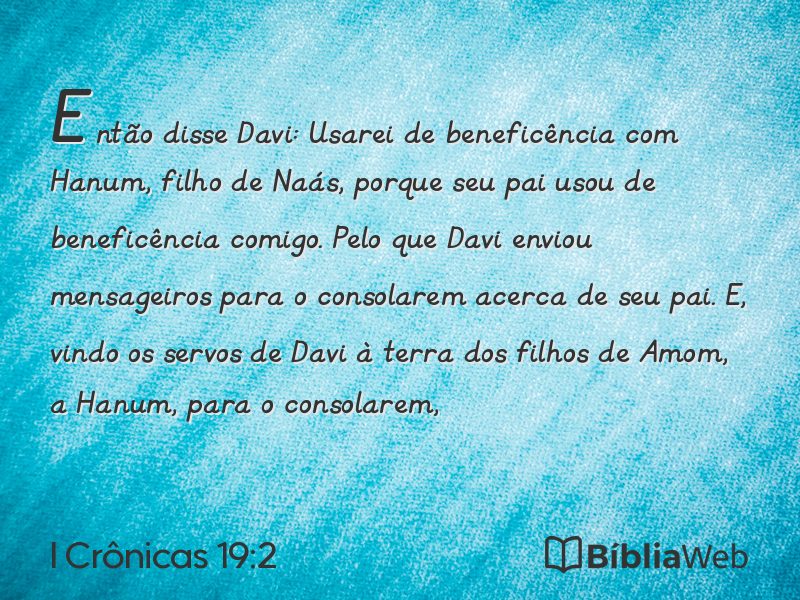 I Crônicas 19:2 em imagem para compartilhar