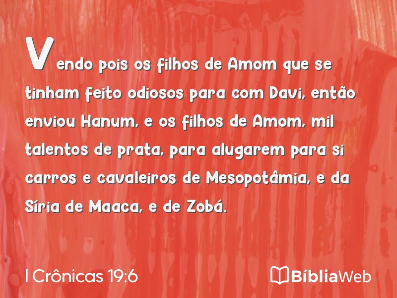 I Crônicas 19:6 em imagem para compartilhar