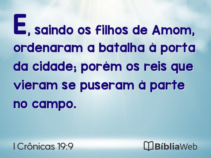 I Crônicas 19:9 em imagem para compartilhar