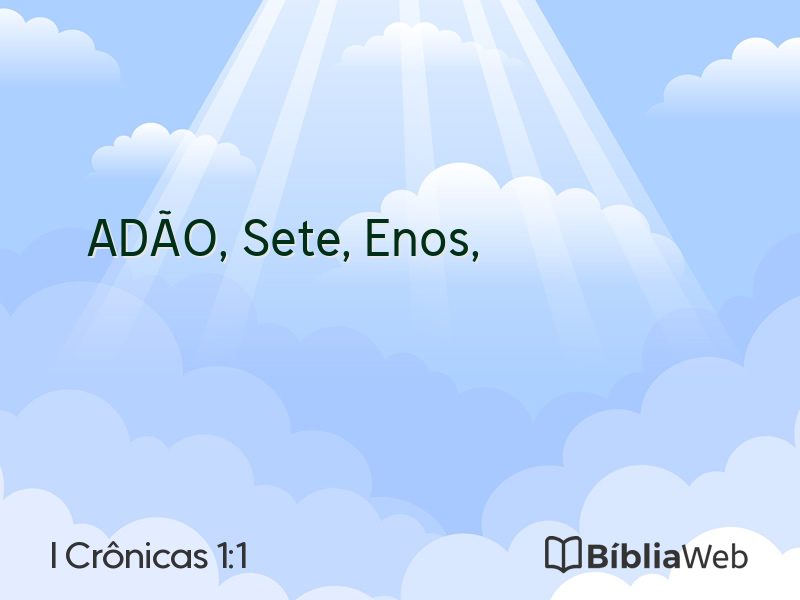 I Crônicas 1:1 em imagem para compartilhar