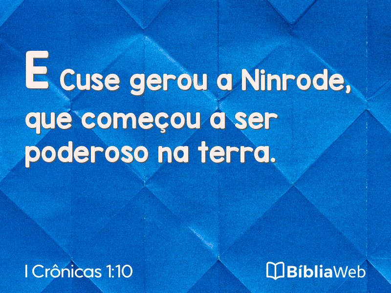 I Crônicas 1:10 em imagem para compartilhar