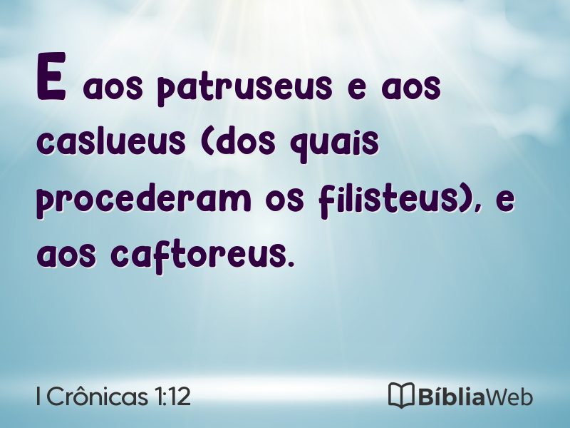 I Crônicas 1:12 em imagem para compartilhar