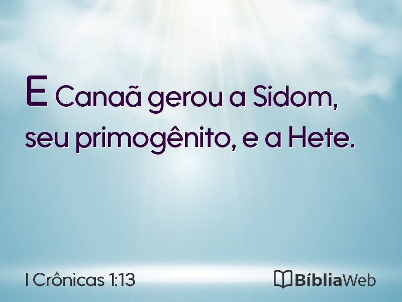 I Crônicas 1:13 em imagem para compartilhar
