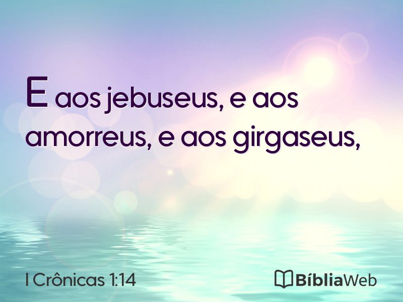 I Crônicas 1:14 em imagem para compartilhar