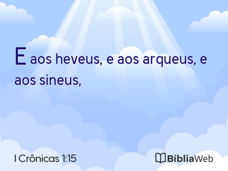 I Crônicas 1:15 em imagem para compartilhar