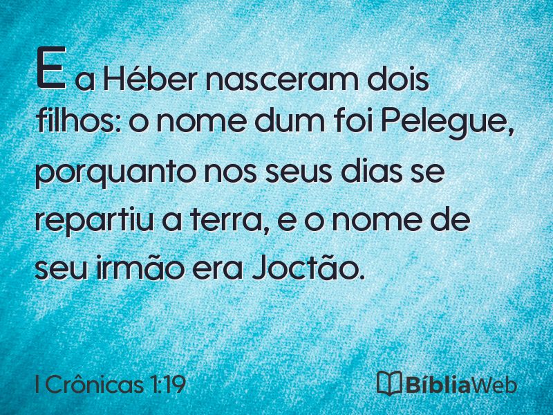 I Crônicas 1:19 em imagem para compartilhar