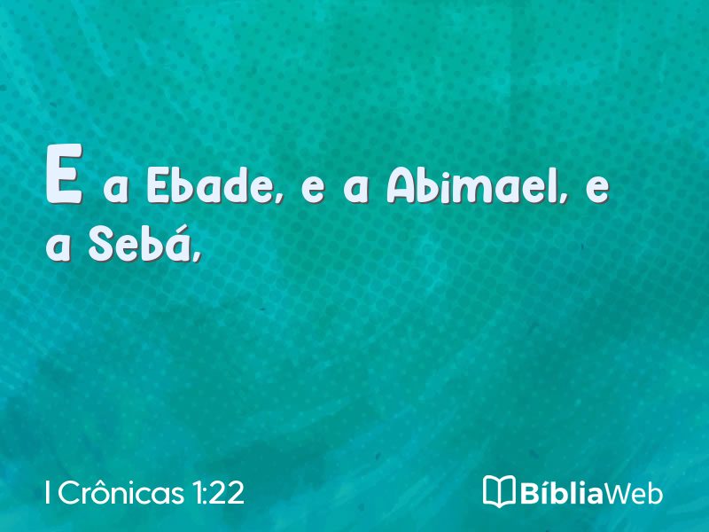 I Crônicas 1:22 em imagem para compartilhar