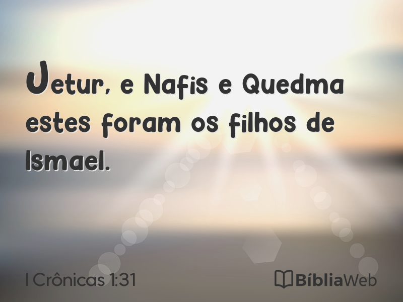 I Crônicas 1:31 em imagem para compartilhar