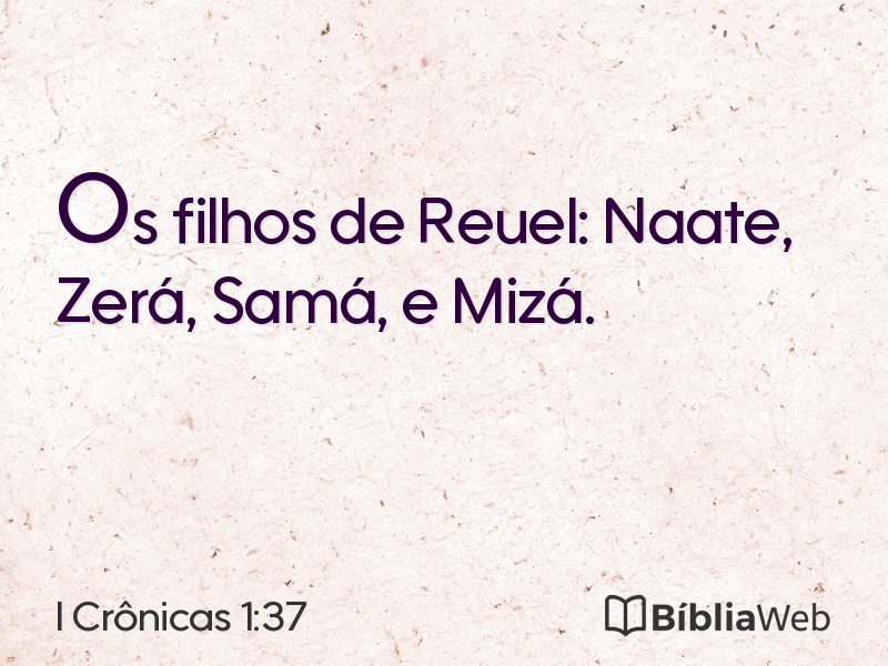 I Crônicas 1:37 em imagem para compartilhar