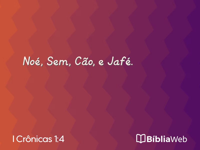 I Crônicas 1:4 em imagem para compartilhar
