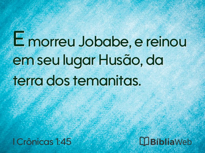 I Crônicas 1:45 em imagem para compartilhar