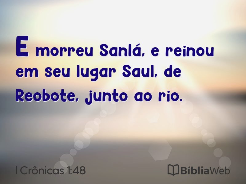 I Crônicas 1:48 em imagem para compartilhar