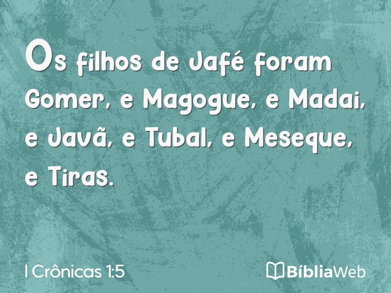 I Crônicas 1:5 em imagem para compartilhar
