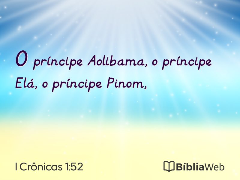 I Crônicas 1:52 em imagem para compartilhar
