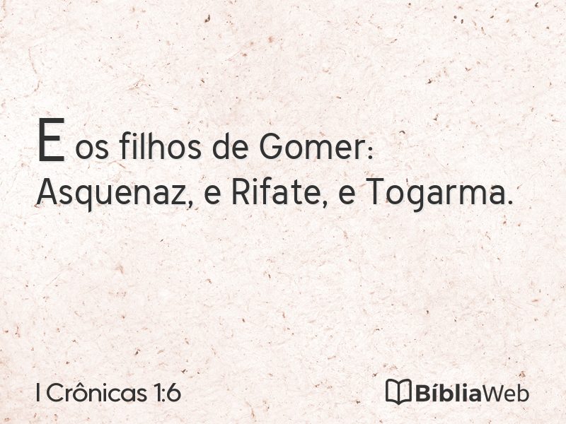 I Crônicas 1:6 em imagem para compartilhar