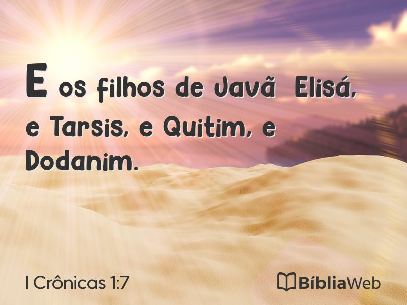 I Crônicas 1:7 em imagem para compartilhar