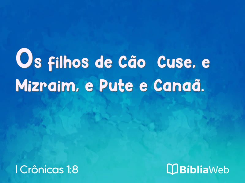 I Crônicas 1:8 em imagem para compartilhar