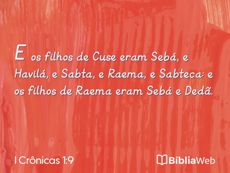 I Crônicas 1:9 em imagem para compartilhar