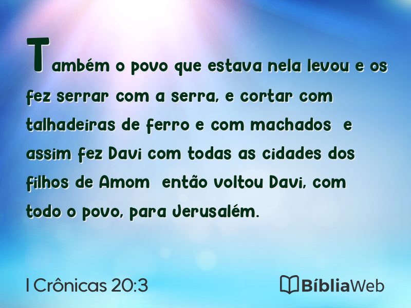 I Crônicas 20:3 em imagem para compartilhar