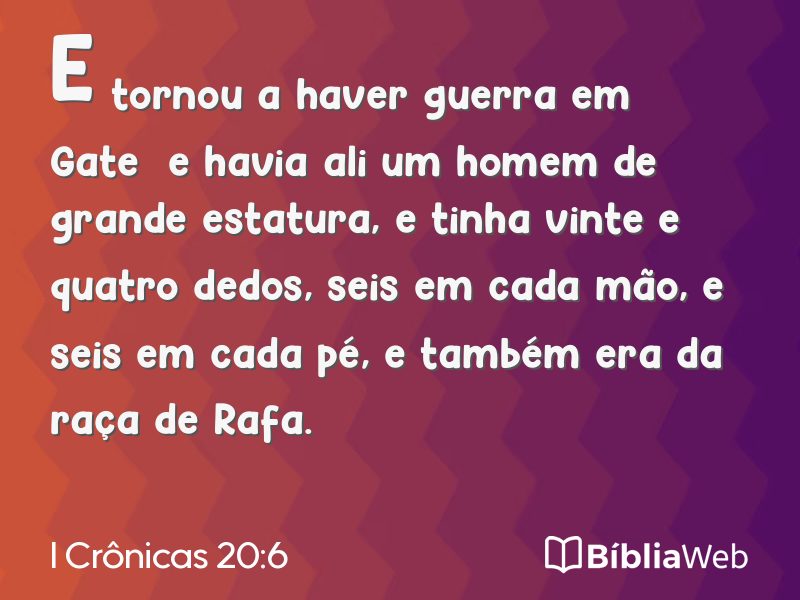 I Crônicas 20:6 em imagem para compartilhar