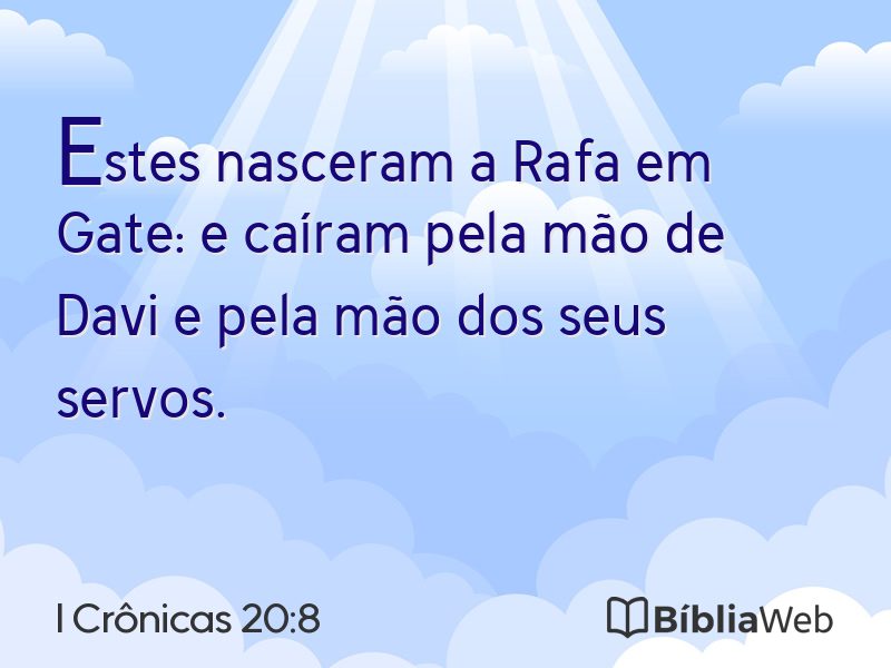 I Crônicas 20:8 em imagem para compartilhar