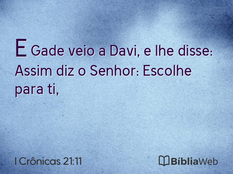 I Crônicas 21:11 em imagem para compartilhar