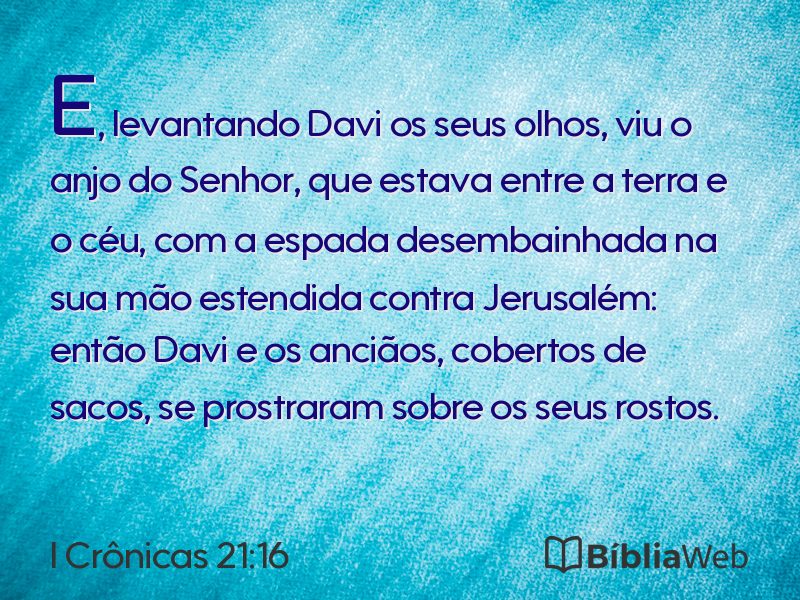 I Crônicas 21:16 em imagem para compartilhar