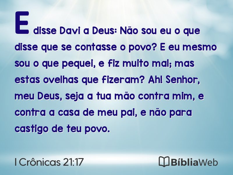 I Crônicas 21:17 em imagem para compartilhar