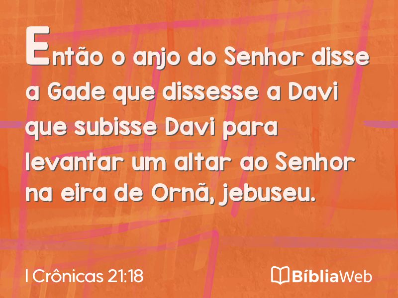 I Crônicas 21:18 em imagem para compartilhar