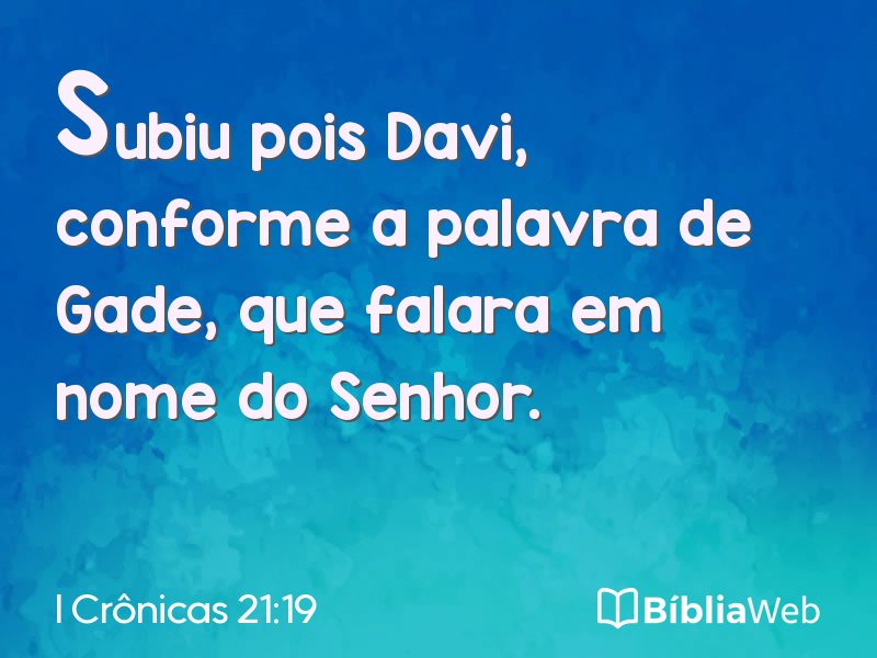 I Crônicas 21:19 em imagem para compartilhar
