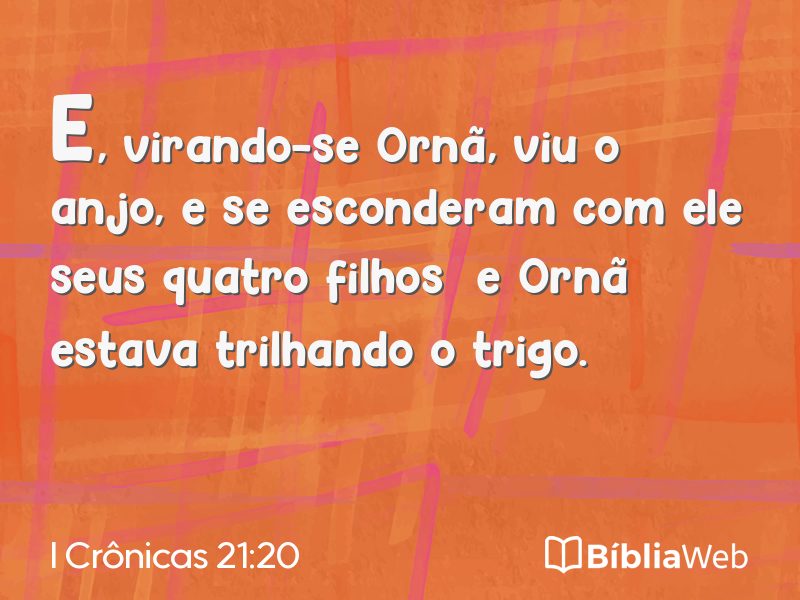 I Crônicas 21:20 em imagem para compartilhar