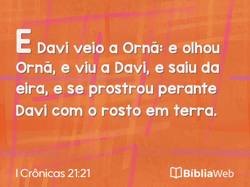 I Crônicas 21:21 em imagem para compartilhar