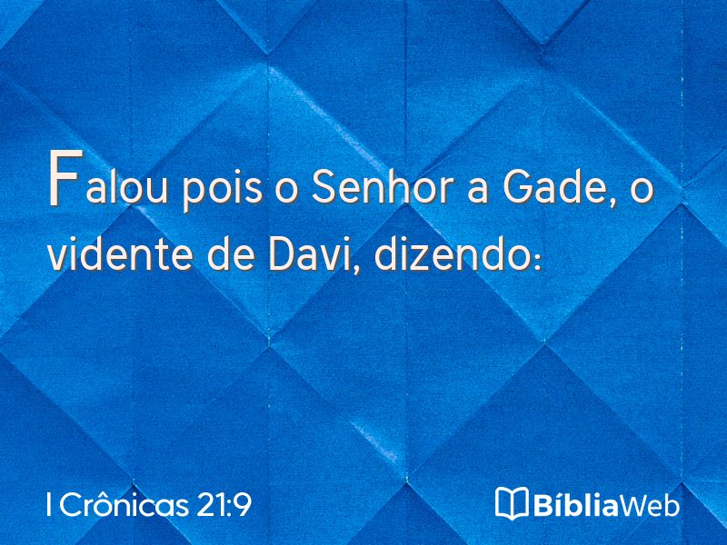 I Crônicas 21:9 em imagem para compartilhar