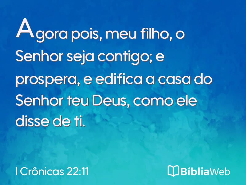 I Crônicas 22:11 em imagem para compartilhar