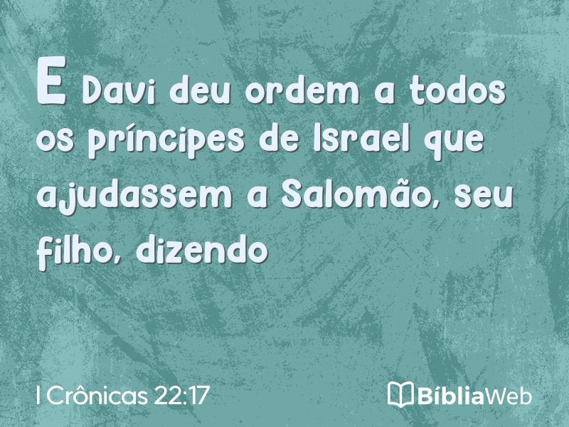 I Crônicas 22:17 em imagem para compartilhar