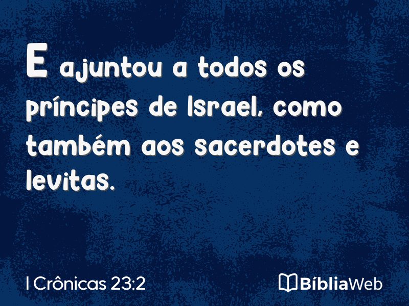 I Crônicas 23:2 em imagem para compartilhar