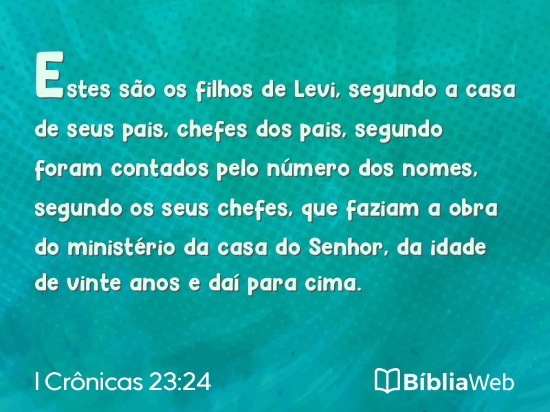 I Crônicas 23:24 em imagem para compartilhar