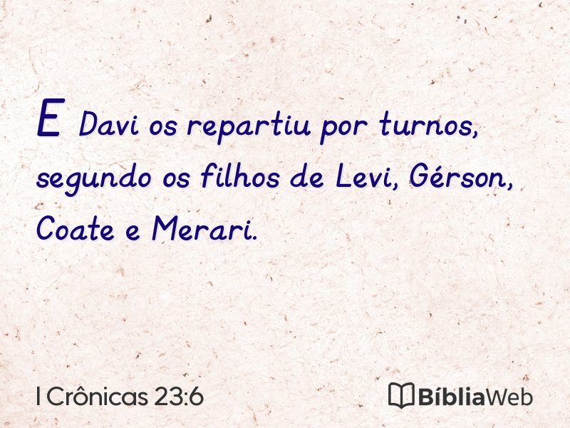 I Crônicas 23:6 em imagem para compartilhar