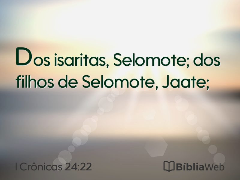 I Crônicas 24:22 em imagem para compartilhar