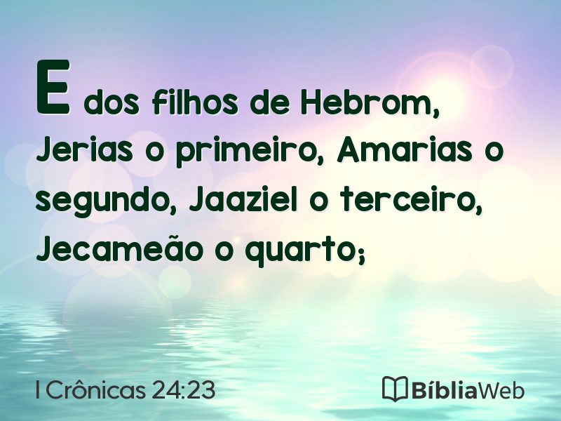 I Crônicas 24:23 em imagem para compartilhar