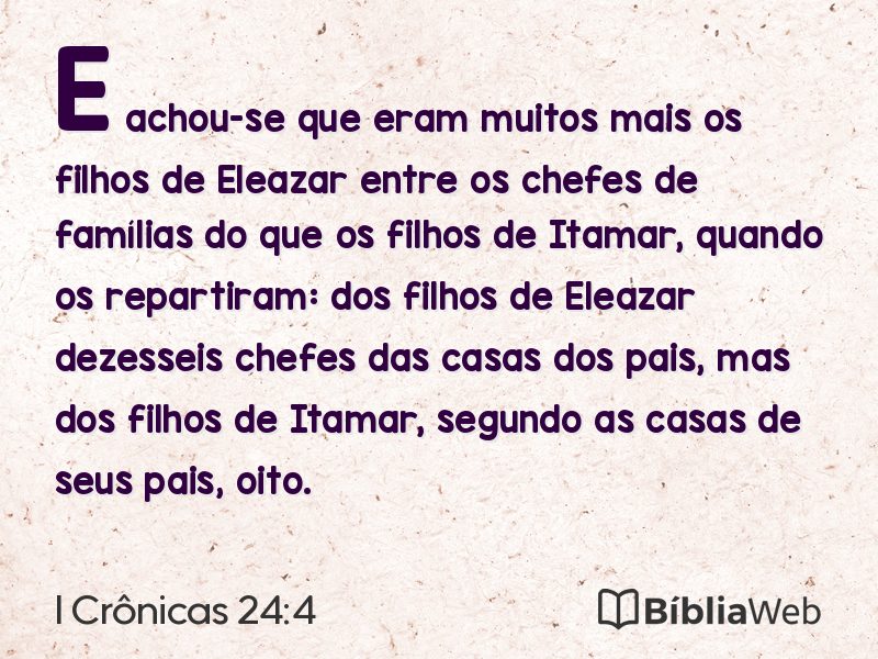 I Crônicas 24:4 em imagem para compartilhar
