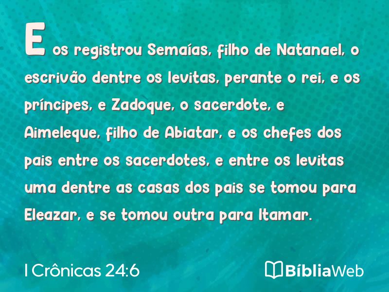 I Crônicas 24:6 em imagem para compartilhar