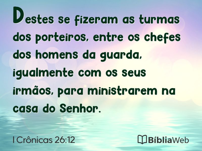 I Crônicas 26:12 em imagem para compartilhar