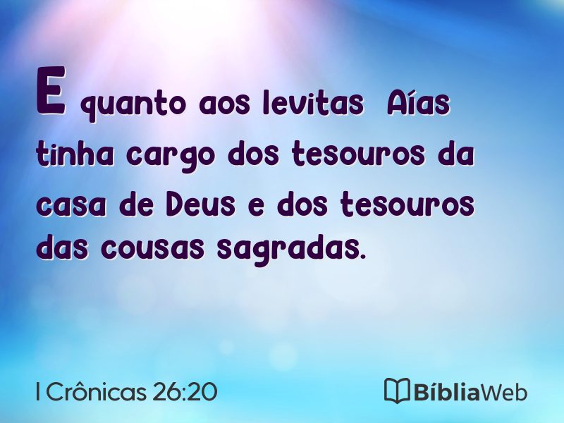 I Crônicas 26:20 em imagem para compartilhar