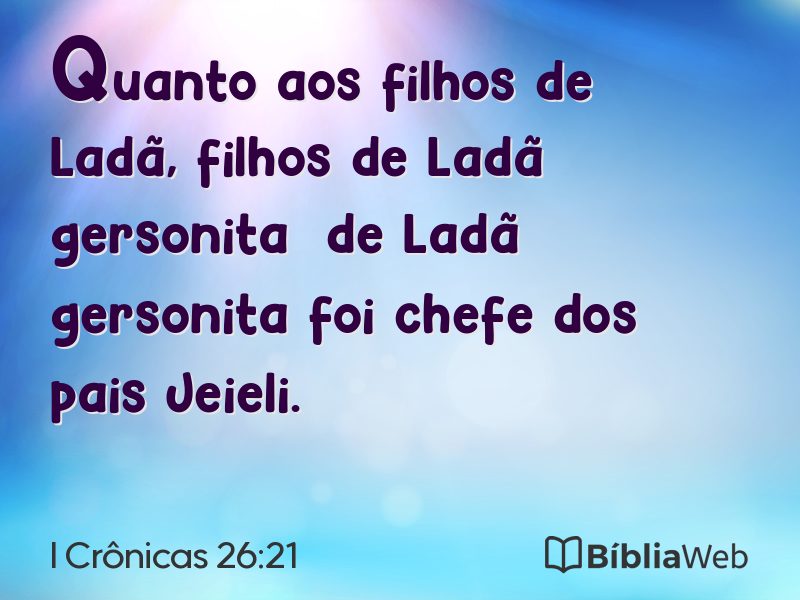 I Crônicas 26:21 em imagem para compartilhar