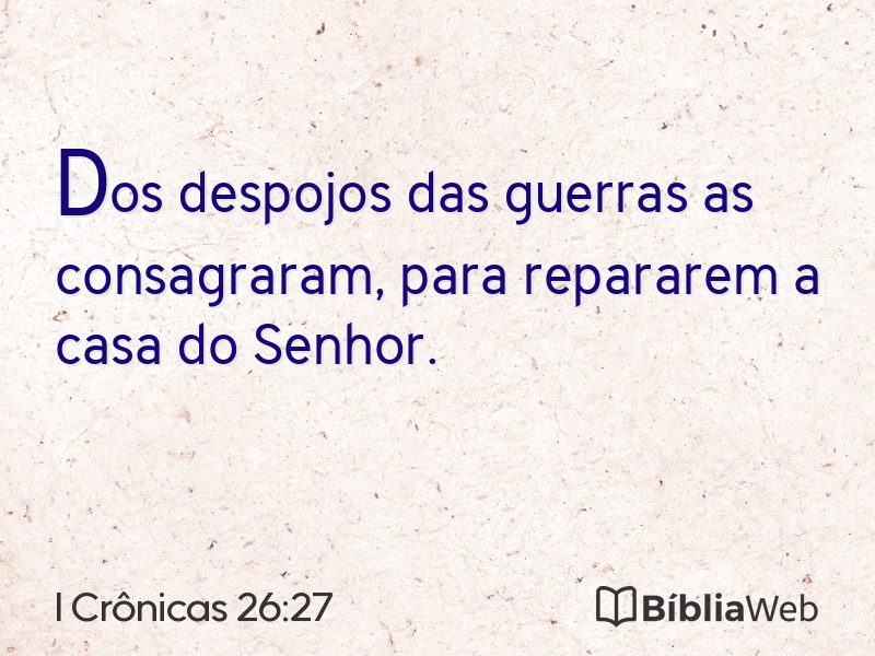 I Crônicas 26:27 em imagem para compartilhar