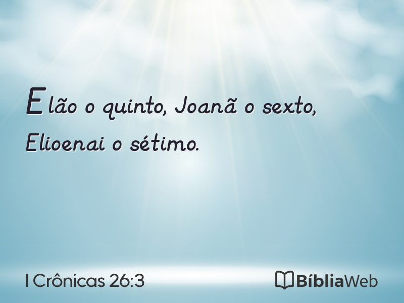 I Crônicas 26:3 em imagem para compartilhar
