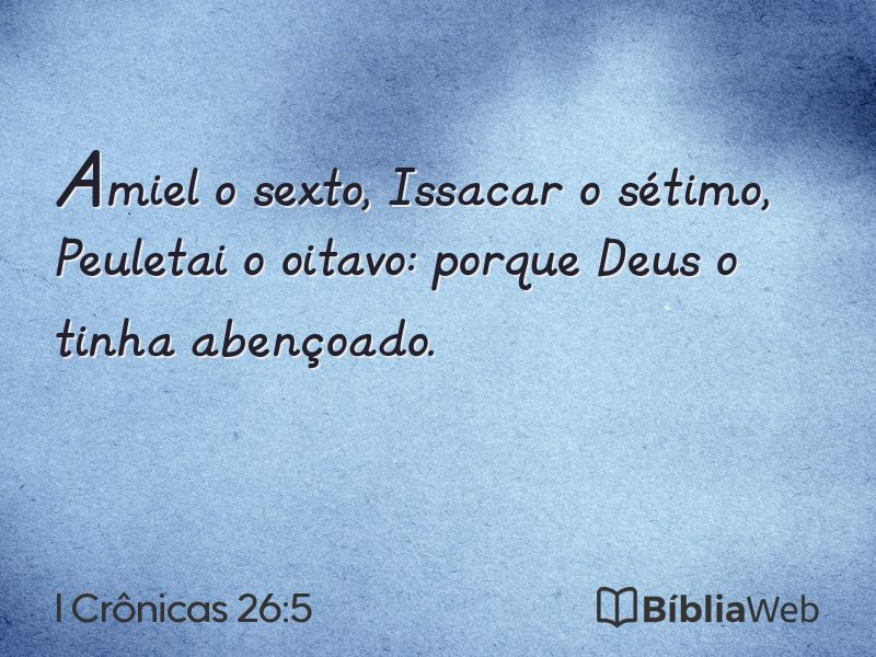 I Crônicas 26:5 em imagem para compartilhar